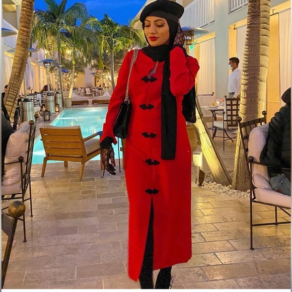 ZARA RED TOGGLE DRESS - Picture 8 of 12